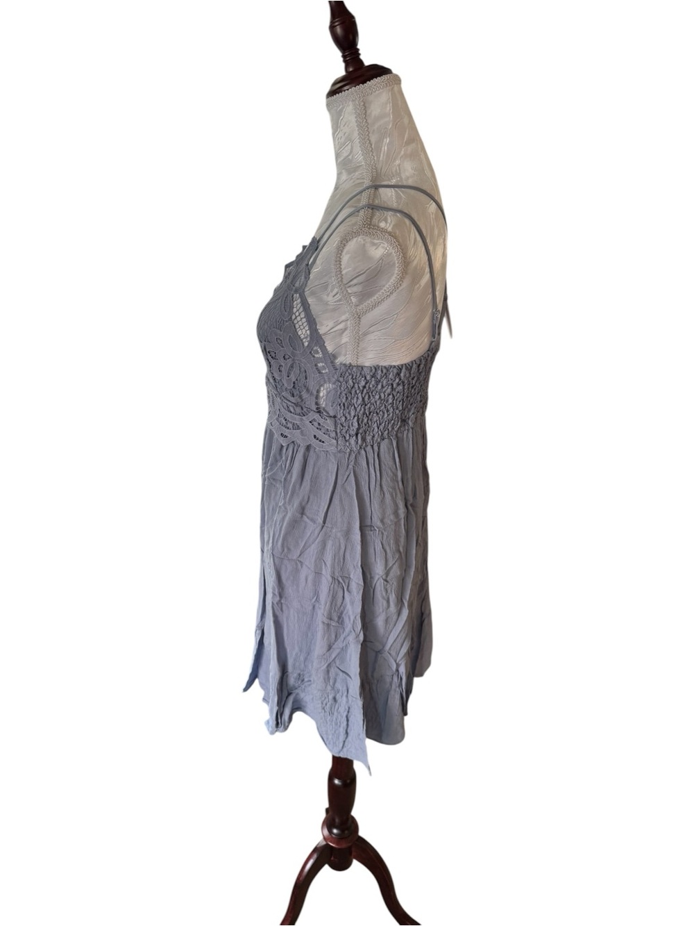 mittoshop Gray Lace-Trim Midi Dress NWT - Picture 4 of 10